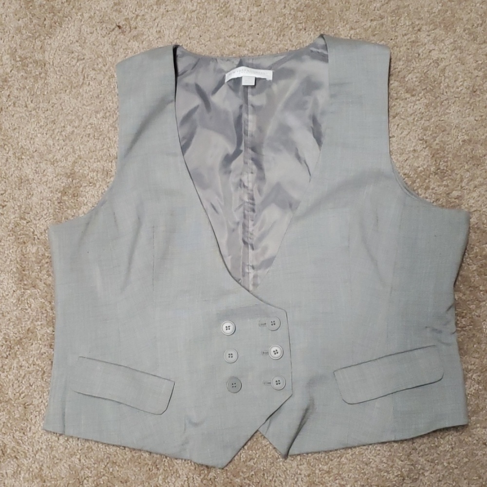 New York and Company Vest Gray